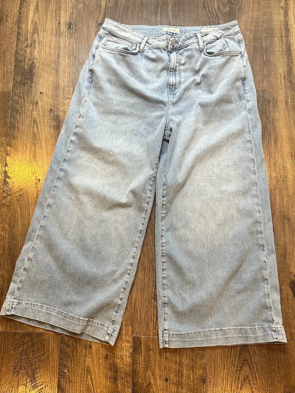 GUC Women's GUESS Wide Relaxed Bellflower Cropped Wide Leg Jeans size 31